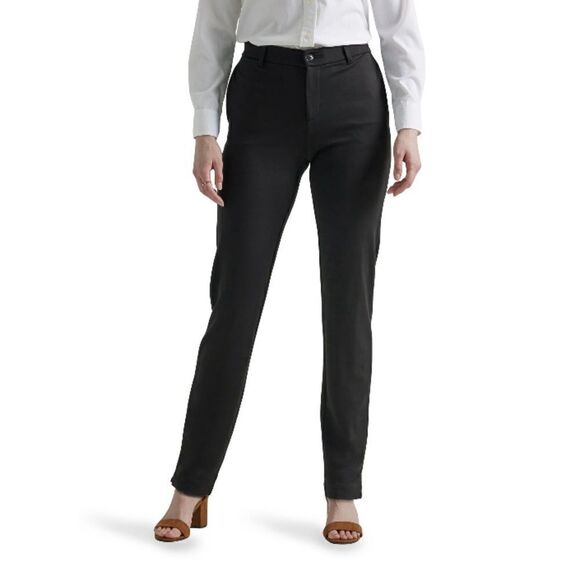 Lee Women's Regular Fit Mid-Rise Comfort Waist Straight Knit Pant Size 8 M - Picture 1 of 8